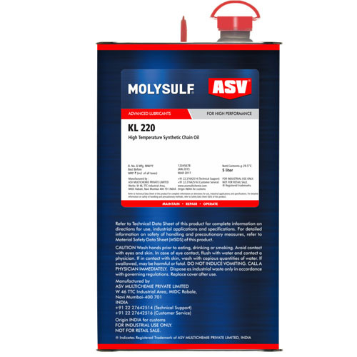 ASV KL 220 Synthetic Chain Oil For High Temperatures