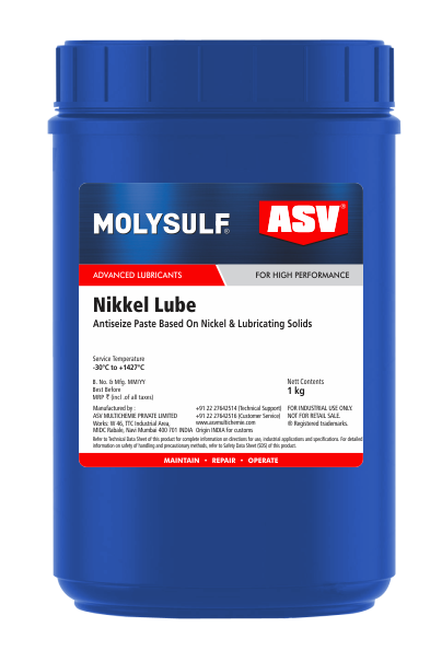 ASV Nikkel Lube Nickel Based Antiseize Paste Upto +1427°C -